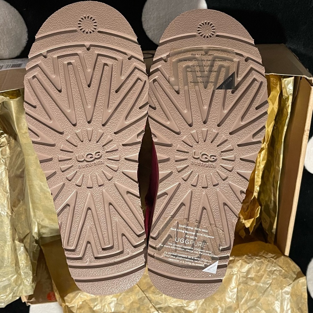 💕 UGG BOOTS - Bailey Bow 🎀 Cheetah Leopard Pink Size 5 Womens - Picture 9 of 13